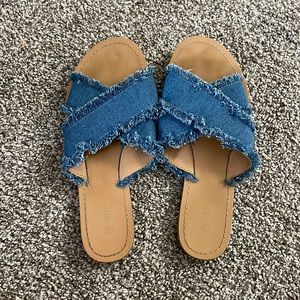 LAST CHANCE Denim Slides